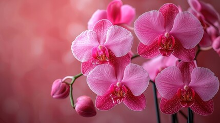 Pink orchids in soft focus