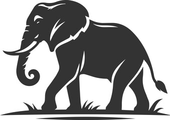 Obraz premium Silhouette vector of a elephant