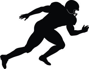 American football plyer silhouette