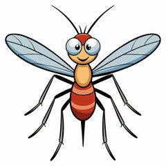 vector illustration of cartoon fly
