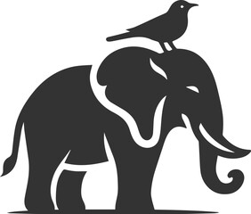Silhouette vector of a elephant