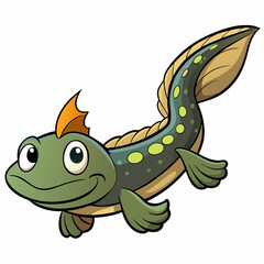vector illustration of cartoon fish