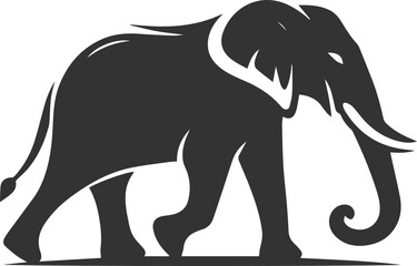 Silhouette vector of a elephant