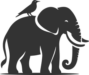 Fototapeta premium Silhouette vector of a elephant