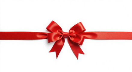red bow isolated on white