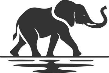 Silhouette vector of a elephant