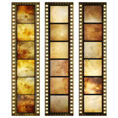 Vintage Film Reel Stripes: Retro Movie Background isolated on transparent background