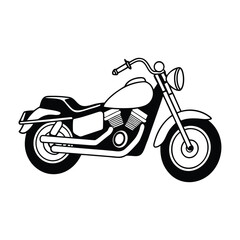 vector illustration of a Motorbike Icon in white background