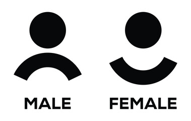 User icon set. Male and female icon.