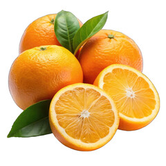 Fresh Oranges: Juicy, Sweet Citrus Fruit isolated on transparent background