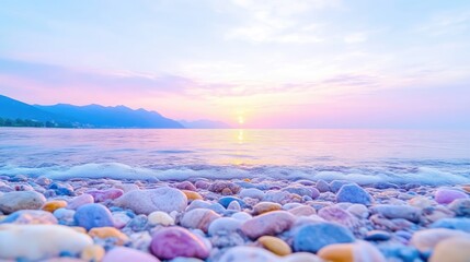 Serene Lakeside Sunset