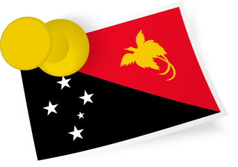 Papua New Guinea Flag Pinned