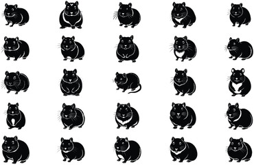 hamster sihouette collection