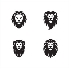 Fototapeta premium lion set of vector animals