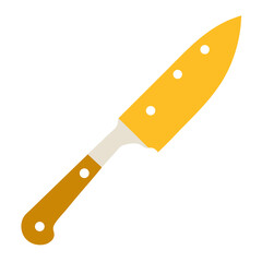 Kitchen knife isolated on white background