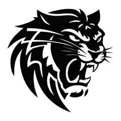 Tiger head vector  art design