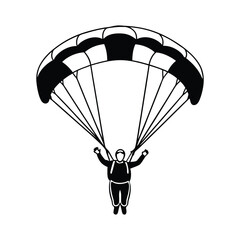 vector illustration of a Paragliding Icon in white background