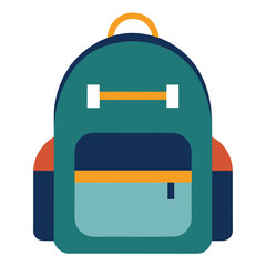A school bag icon is presented on a square internet button against a clean white background