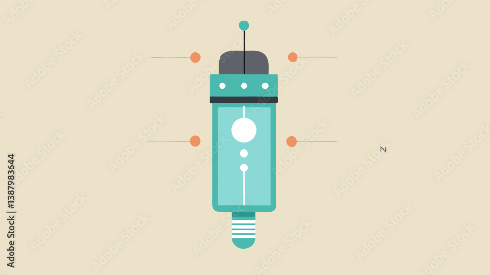 Poster nanoinfusion device a simple depiction of a skincare device designed to deliver nanoparticleinfused 