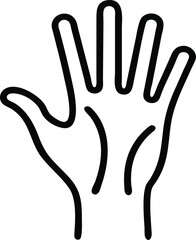 Open Hand Outline Icon