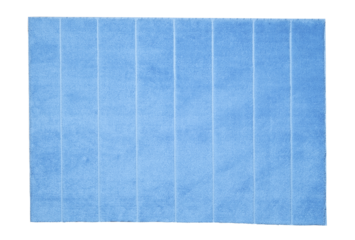 Background with blue rug on white isolated background.