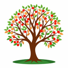 Obraz premium abstract tree with colorful leaves