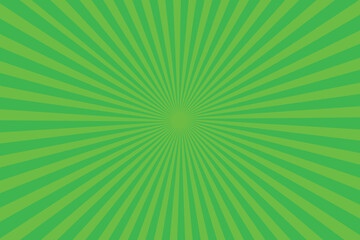 Fototapeta premium Green rays background, green sunburst background, green comics banner