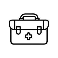 Obraz premium Icon of a doctorchest / first aid kit