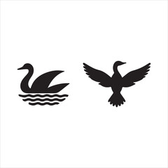 vector illustration of a duck