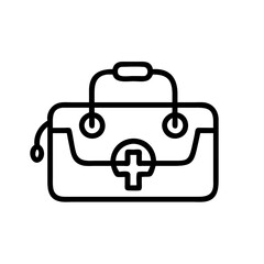Obraz premium Icon of a doctorchest / first aid kit