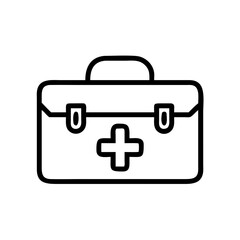 Obraz premium Icon of a doctorchest / first aid kit