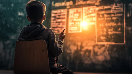 Obraz premium Empowering financial inclusion through blockchain and identity verification for youth education classroom visual learning