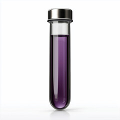 Purple Liquid in a Test Tube - Scientific Illustration