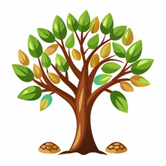 Obraz premium vector tree with leaves