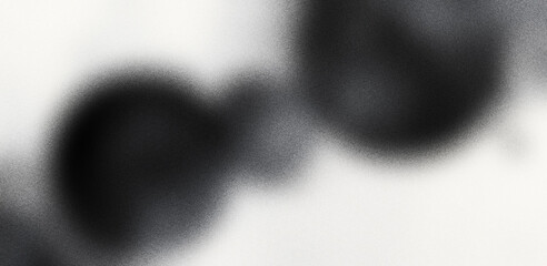 Abstract minimal background with two soft-edged circles and smooth grayscale gradient noise texture overlay