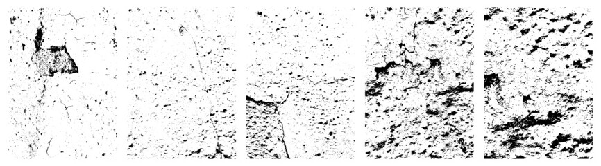 Set of Vector collection urban grunge overlay. Paint texture with spray effect and drop ink splashes.Simply Place illustration over any Object to Create grungy Effect.