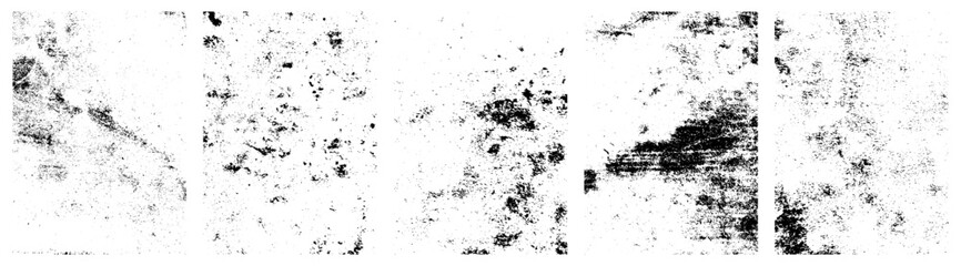 Set of Vector collection urban grunge overlay. Paint texture with spray effect and drop ink splashes.Simply Place illustration over any Object to Create grungy Effect.