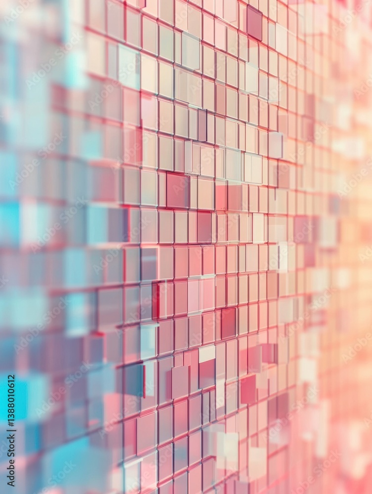 Poster soft abstract background of evenly spaced pixels in neutral colors for a modern futuristic aesthetic