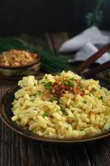 Käsespätzle, traditional dish in Germany	