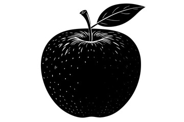 green apple isolated on black background