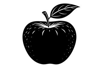 green apple isolated on black background