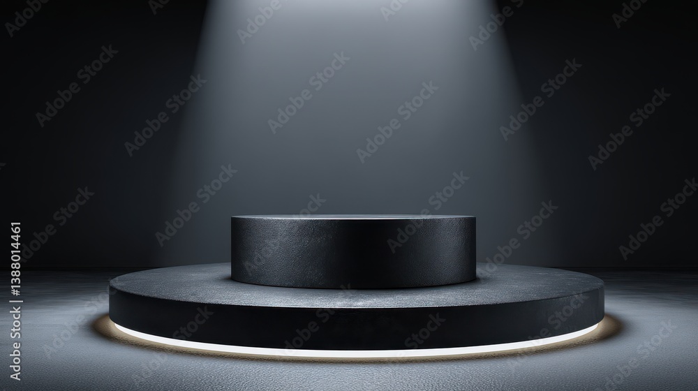 Poster abstract product podium stage on 3d modern background studio platform display of empty pedestal mock