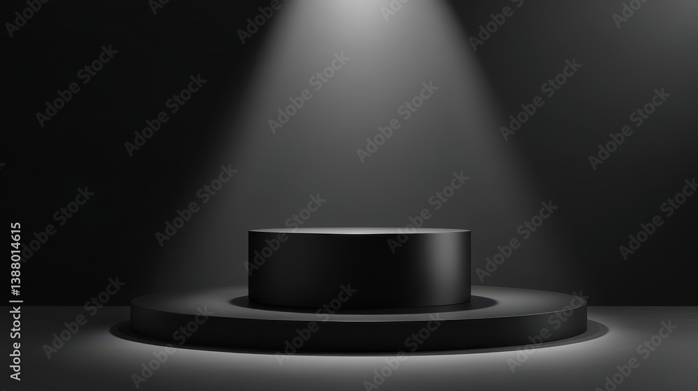 Aufkleber abstract product podium stage on 3d modern background studio platform display of empty pedestal mock