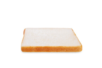 White square sliced bread on a white isolated background