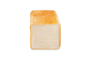 White square sliced bread on a white isolated background