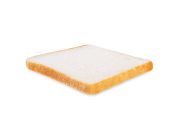 White square sliced bread on a white isolated background