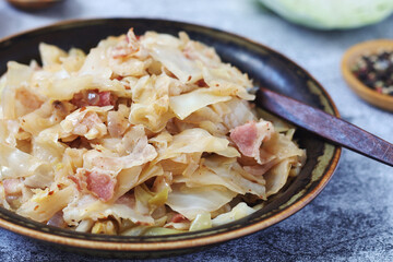 Southern Fried Cabbage, traditional dish in the South of the USA	