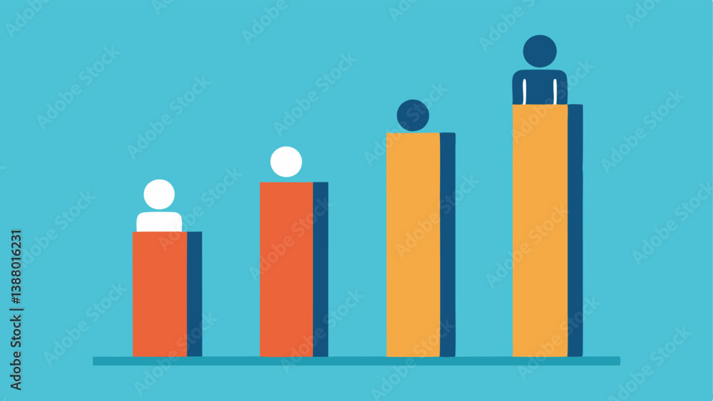 Poster comparison bar graph two bar graphs next to each other one showing steady growth and the other showi