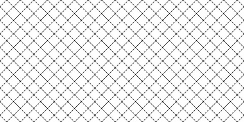 Fototapeta premium Grid background with dashed lines. Seamless geometric pattern.