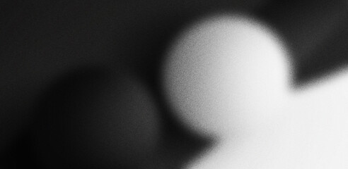 Two bold circles sit on a clean monochrome gradient with soft abstract noise texture in a minimalist digital composition